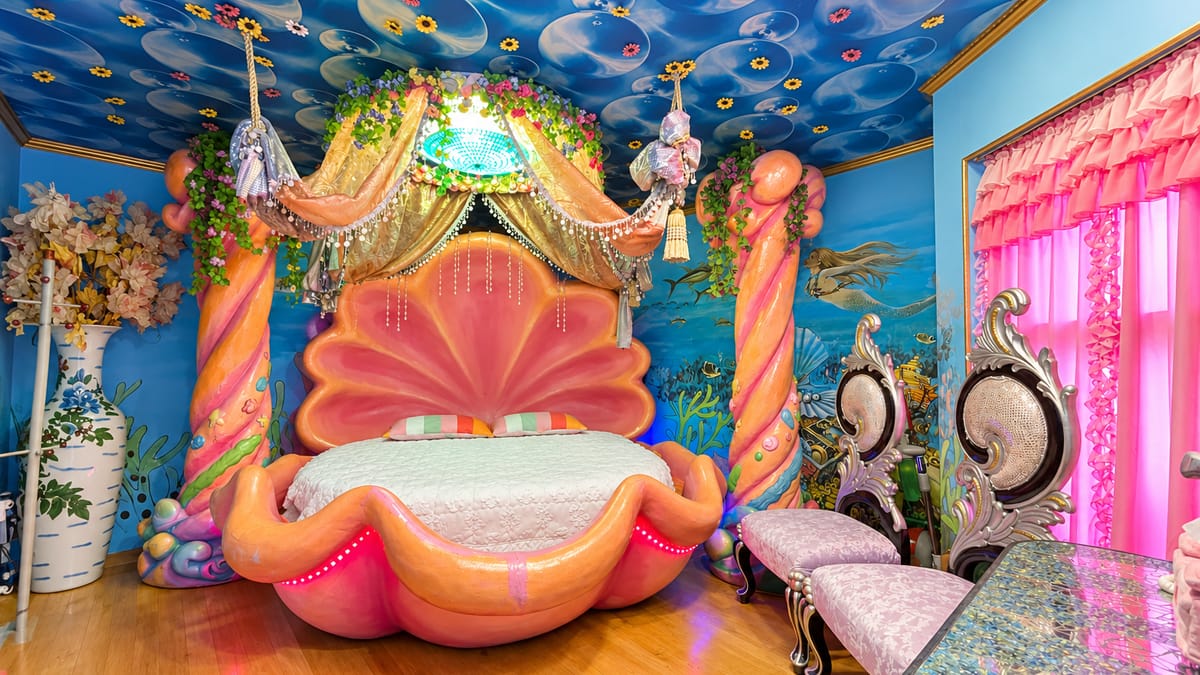 The Little Mermaid — An undersea room with a shell bed